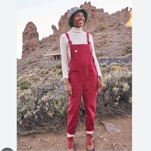 Lucy & Yak red/maroon dungarees 🌹